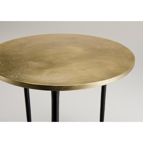 Table D'Appoint Ronde JONAS Aluminium Doré 51 X 51 Cm Table basse