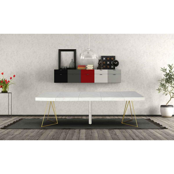 Table Extensible NEILA Effet Marbre Table extensible