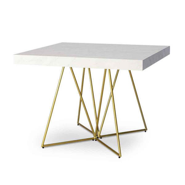 Table Extensible NEILA Effet Marbre Blanc 3S. x Home Meuble & Déco