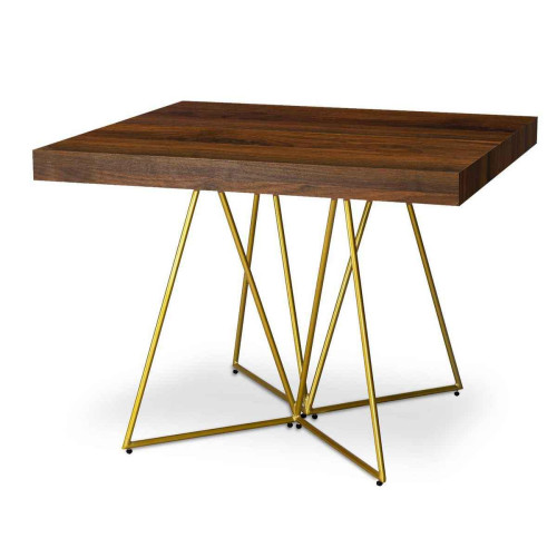 3S. x Home - Table Extensible NEILA Marron Noisette - Table Extensible Design