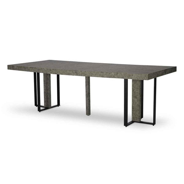 Table Extensible TERESA Effet Béton Pieds Noir 3S. x Home