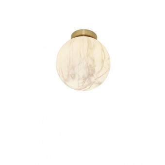 Luminaire de Plafond CARRARA Sphère Effet marbre 22 x 26CM