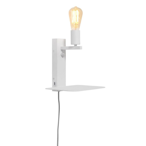 It s About Romi - Applique Etagère Blanc USB Florence - Lampes et luminaires Design