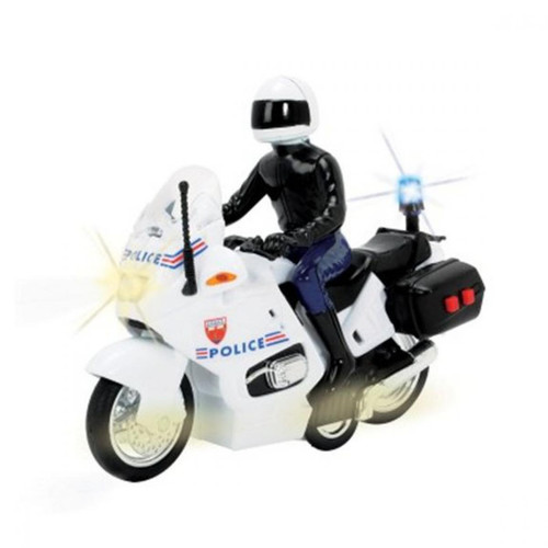 John World - Moto de police sonore et lumineuse et policier - Petites voitures et autres véhicules