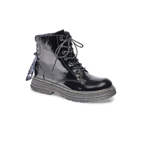 Kaporal - Boots femme noir vernis REVEUSE - Soldes Les chaussures