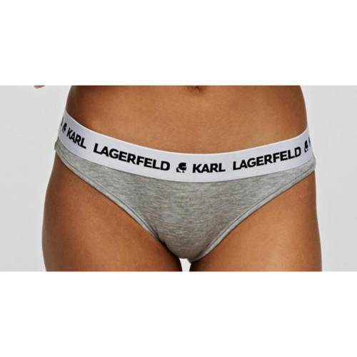 Karl Lagerfeld - Lot de 2 Culottes Logotypées Grises - Karl Lagerfeld Lingerie et Homewear