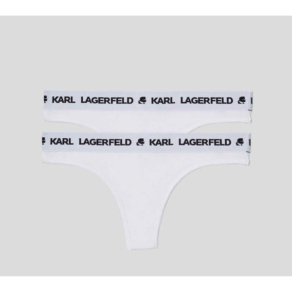 Lot de 2 strings logotés - Blanc - Karl Lagerfeld Karl Lagerfeld Mode femme