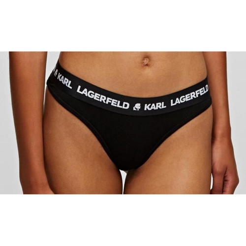 Karl Lagerfeld - Lot de 2 Strings Logotypés Noirs - Karl Lagerfeld Lingerie et Homewear