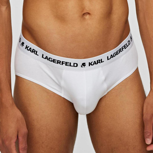 Karl Lagerfeld - Lot de 3 slips logotes coton - Karl Lagerfeld Lingerie et Homewear
