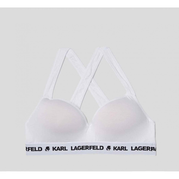 Soutien-gorge rembourré sans armatures logoté - Blanc - Karl Lagerfeld Karl Lagerfeld Mode femme