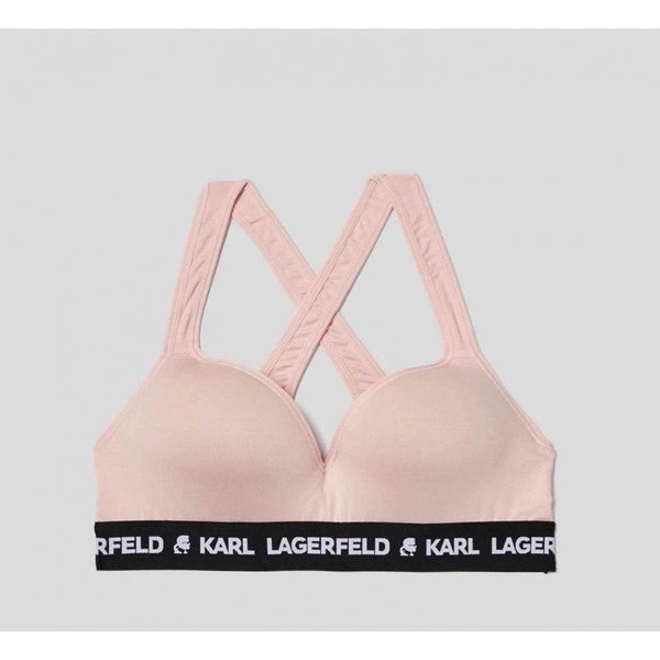Soutien-gorge rembourré sans armatures logoté - Rose - Karl Lagerfeld Karl Lagerfeld Mode femme