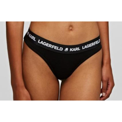 Karl Lagerfeld - String logote - Noir - Karl Lagerfeld Lingerie et Homewear