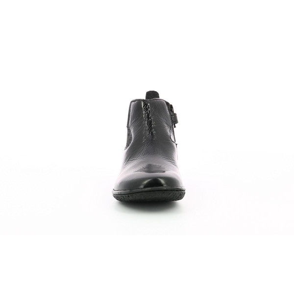Boots enfant VERMILLON Noir en cuir Kickers