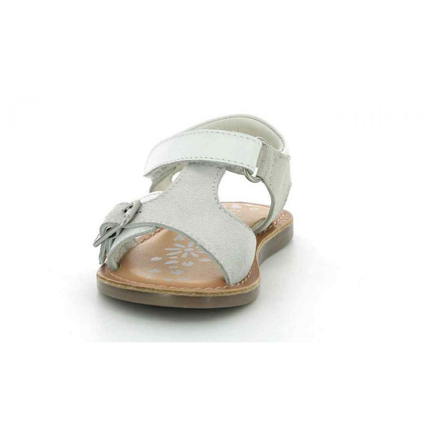 Sandale Fille DIAZZ blanc en cuir Kickers