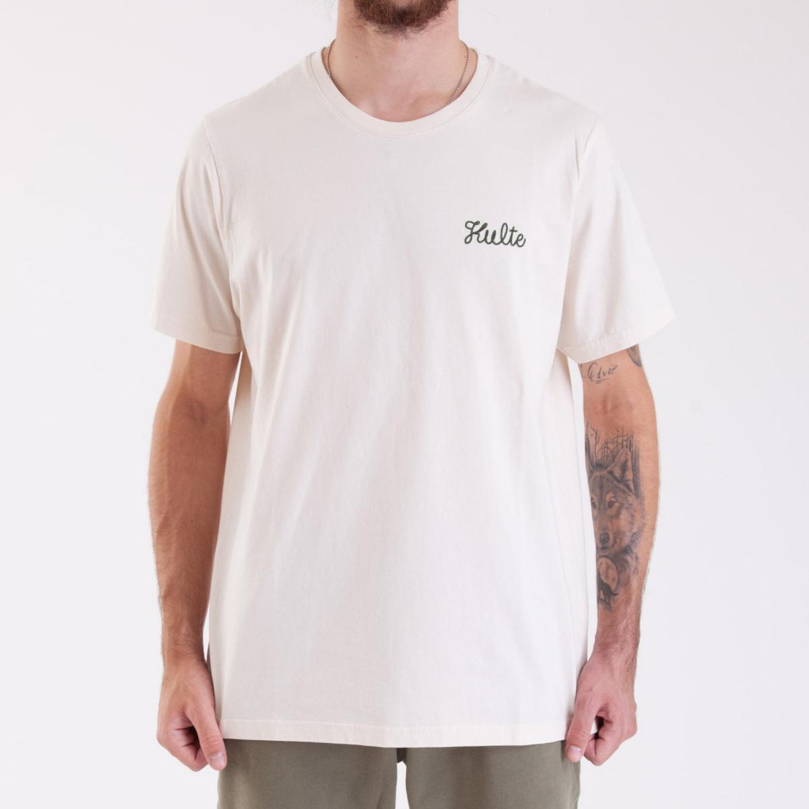 tee-shirt corpo script - blanc  en coton
