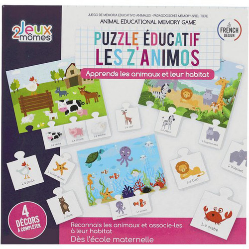 La Grande Récré - Puzzle éducatif les z'animos - Jeux éducatifs
