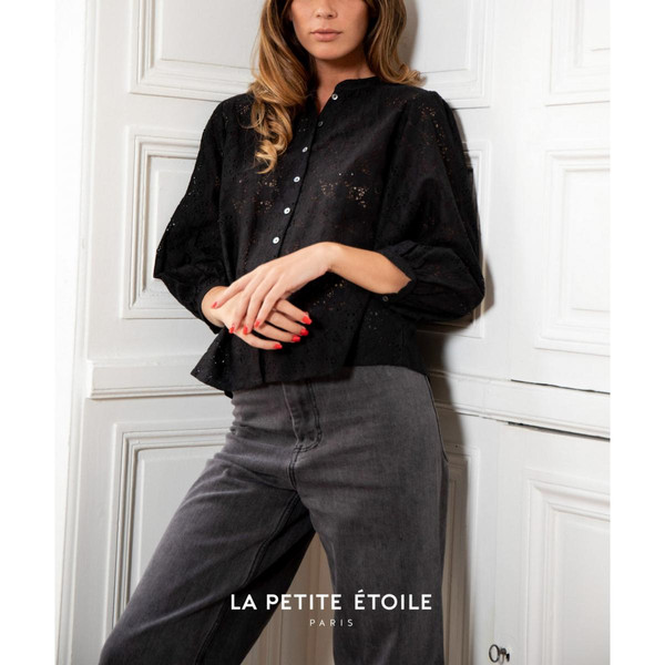 Blouse Cometa noir en coton La Petite Etoile Mode femme
