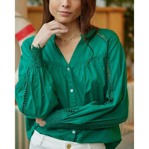 La Petite Etoile - Chemisier LOAN vert - Nouveautés blouses femme