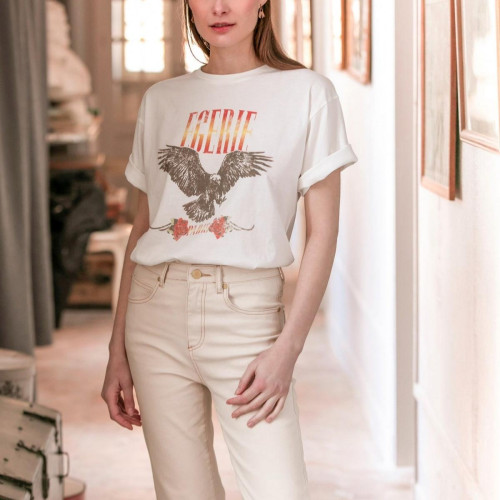 La Petite Etoile - EGERIE- Tee-Shirt - Promo vetements femme blanc