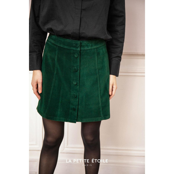 Jupe PAISLEY vert en coton La Petite Etoile Mode femme