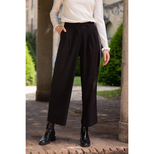 Pantalon Large Noir MIRAZIO La Petite Etoile Mode femme