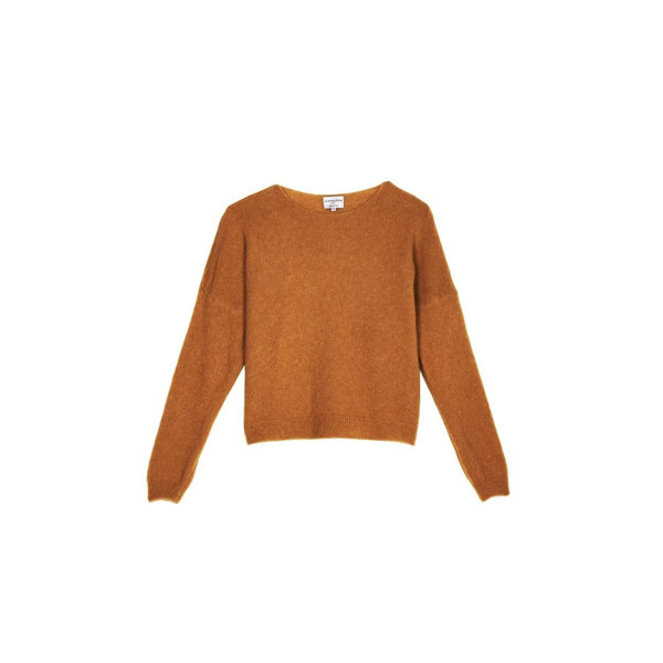 Pull marron manches longues CHARLEY Pull