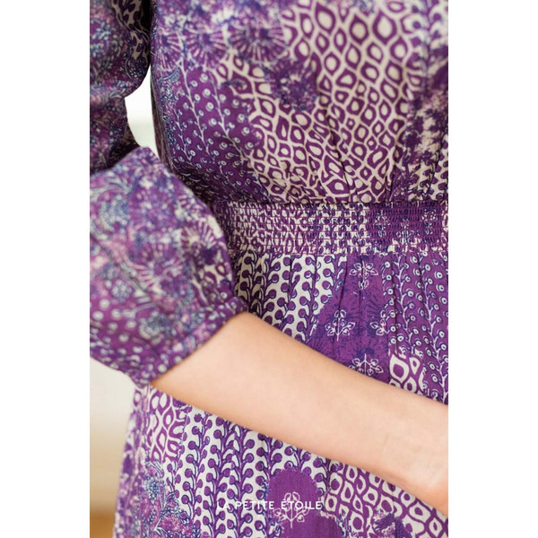 Robe Longue MYLO violet en coton Robe longue
