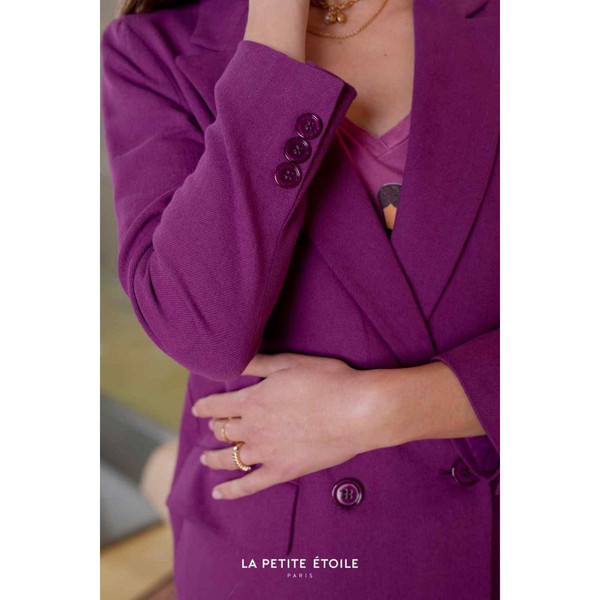 Veste Hilton violet en coton La Petite Etoile