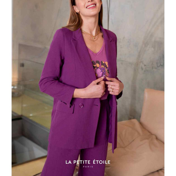 Veste Hilton violet en coton La Petite Etoile Mode femme