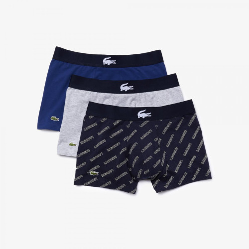 Lacoste Underwear - Lot de 3 boxers logotes en coton - Lacoste Underwear