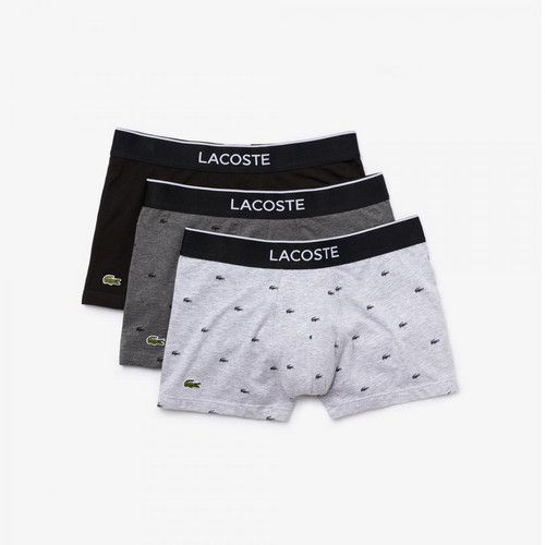 Lacoste Underwear - Lot de 3 Boxers Logotes Ceinture Elastique - Lacoste Underwear