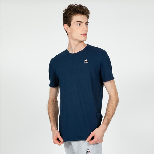 Le coq sportif - Tee-shirt homme ESS Tee SS N°3 M bleu - T-shirt / Polo homme