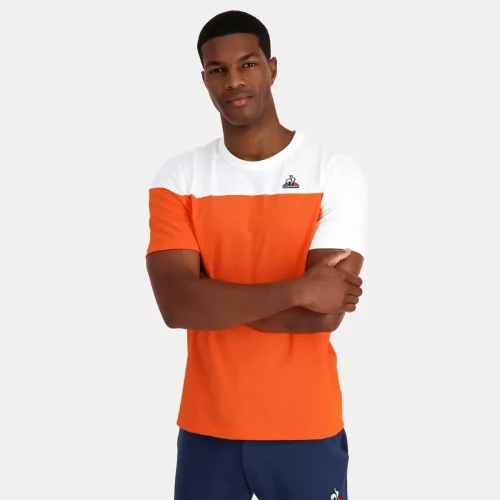 Le coq sportif - T-shirt BAT SS N°3 M Orange - T-shirt / Polo homme