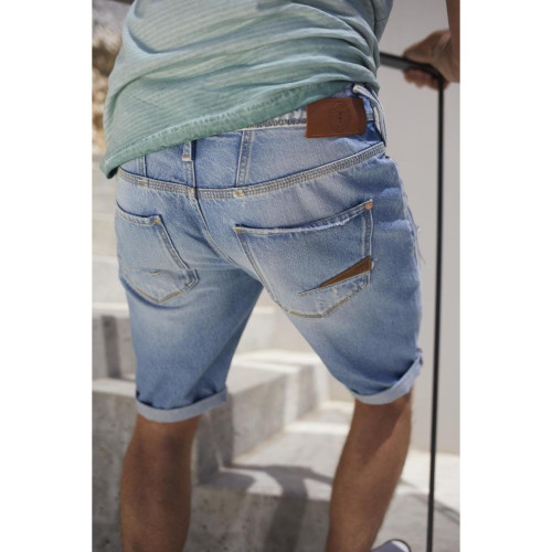 Le Temps des Cerises - Bermuda short en jeans LAREDO - Le Temps des Cerises pour homme