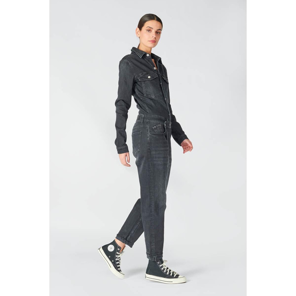 Combinaison loose, large en jeans COSA noir Combinaison longue