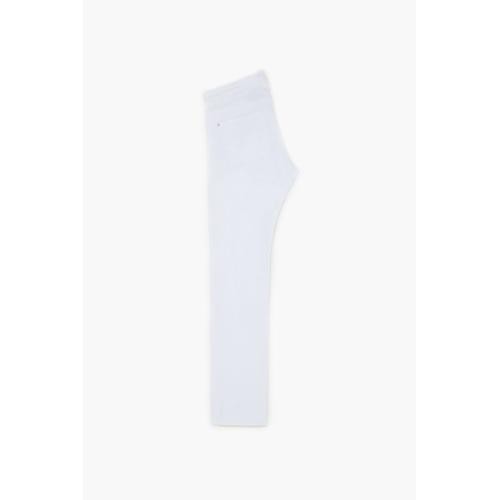 Jeans ajusté stretch 700/11, longueur 34 blanc Cael en coton Le Temps des Cerises