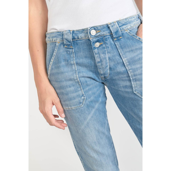 Jeans boyfit 200/43, 7/8ème bleu en coton Xena Le Temps des Cerises Mode femme