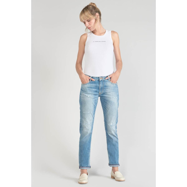 Jeans boyfit 200/43, longueur 34 bleu en coton Eve Le Temps des Cerises Mode femme