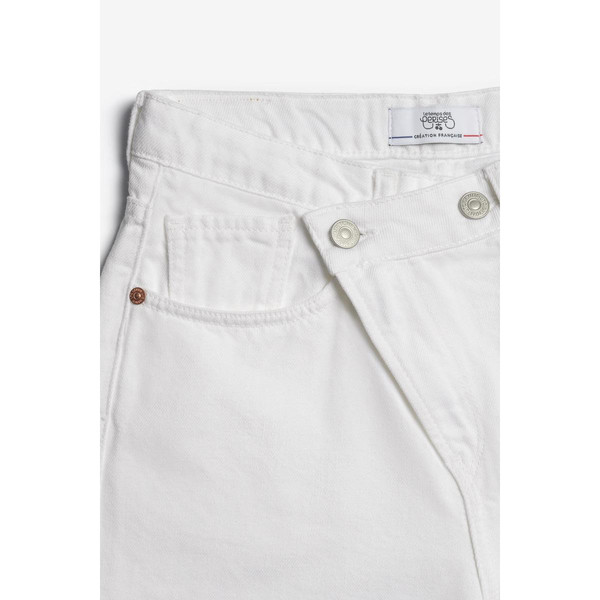 Jeans boyfit COSA, 7/8ème blanc en coton Le Temps des Cerises