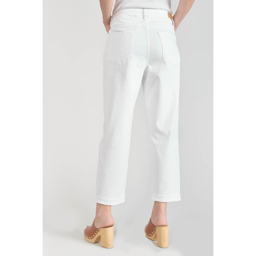 Jeans boyfit cosy, 7/8ème blanc en coton Le Temps des Cerises