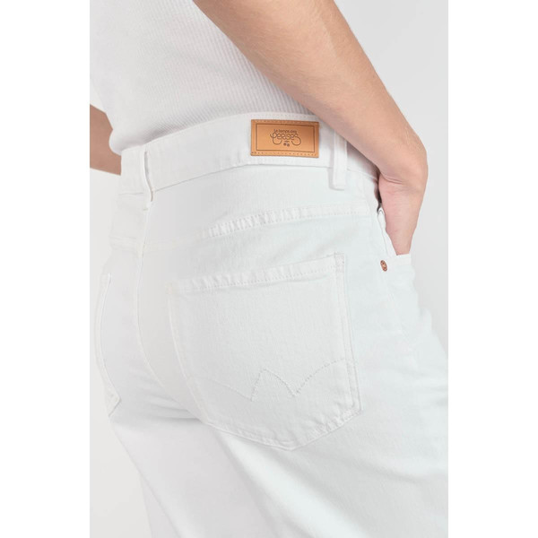 Jeans boyfit cosy, 7/8ème blanc en coton Le Temps des Cerises Mode femme