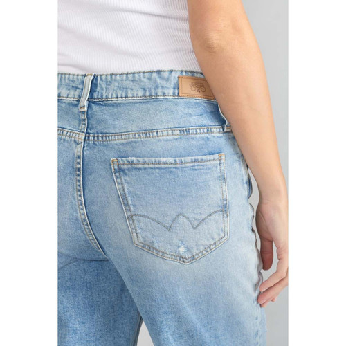 Jeans boyfit cosy, 7/8ème bleu en coton Wynn Le Temps des Cerises Mode femme