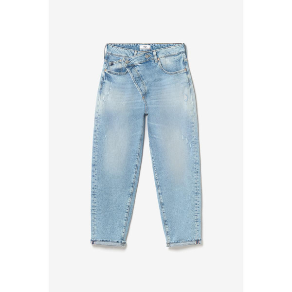 Jeans boyfit cosy, 7/8ème bleu en coton Wynn Le Temps des Cerises