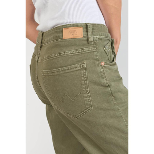 Jeans boyfit cosy, 7/8ème vert en coton Iris Le Temps des Cerises Mode femme