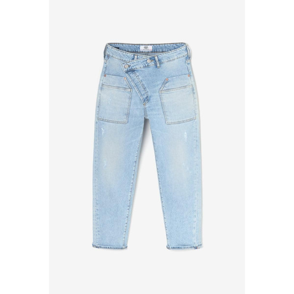Jeans boyfit cosy, 7/8ème bleu en coton Ivy Le Temps des Cerises
