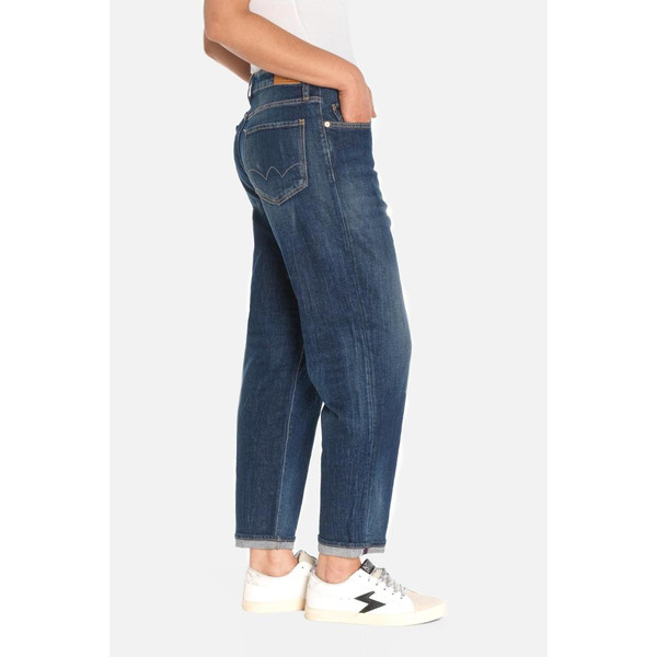 Jeans boyfit cosy, 7/8ème bleu en coton Amy Le Temps des Cerises