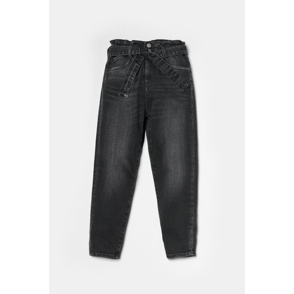 jeans Milina boyfit noir N°1 en coton Le Temps des Cerises LES ESSENTIELS ENFANTS