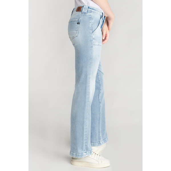 Jeans flare, très évasé , longueur 34 bleu en coton Ora Le Temps des Cerises Mode femme