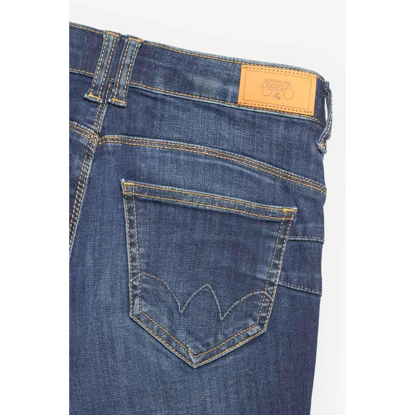 Jeans flare, très évasé, longueur 34 bleu en coton Le Temps des Cerises