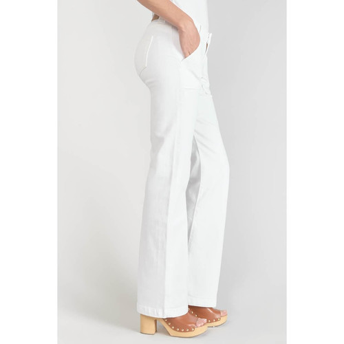 Jeans flare, très évasé , longueur 34 blanc en coton Lou Jean droit femme